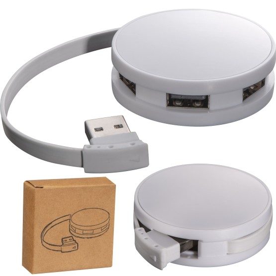 4 port - rounded USB-Hub