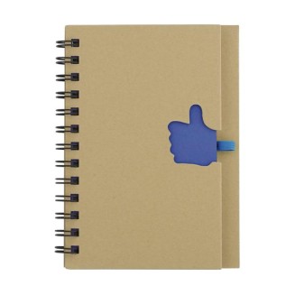 Recycled paper hard cover spiral notebook 