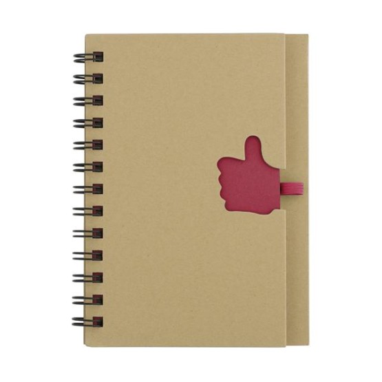 Recycled paper hard cover spiral notebook - 24280