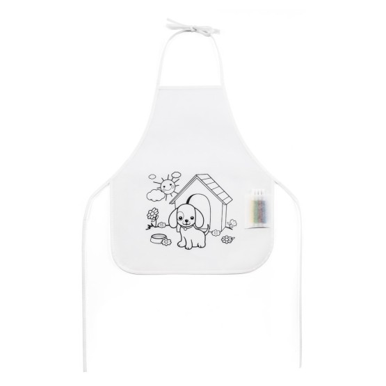 NILO. Children's apron for colouring in non-woven (80 g/m²)