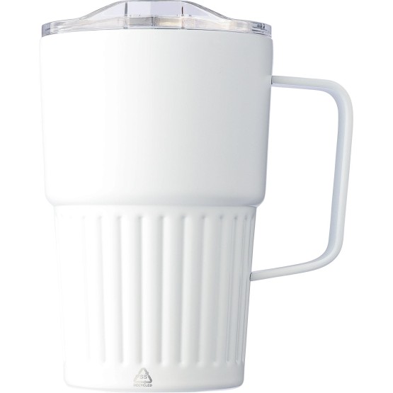 Recycled stainless steel double-walled travel mug (450 ml) 