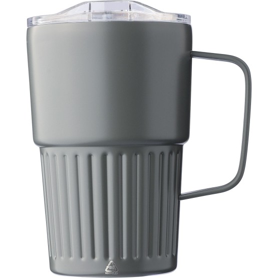 Recycled stainless steel double-walled travel mug (450 ml) 