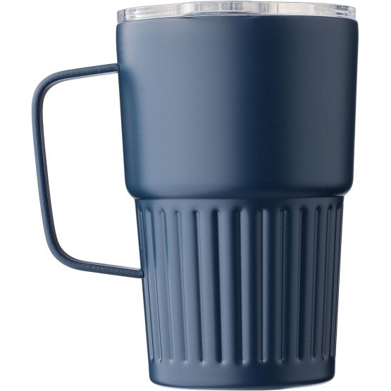 Recycled stainless steel double-walled travel mug (450 ml) 
