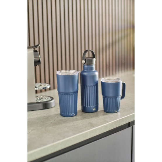 Recycled stainless steel double-walled travel mug (450 ml) 