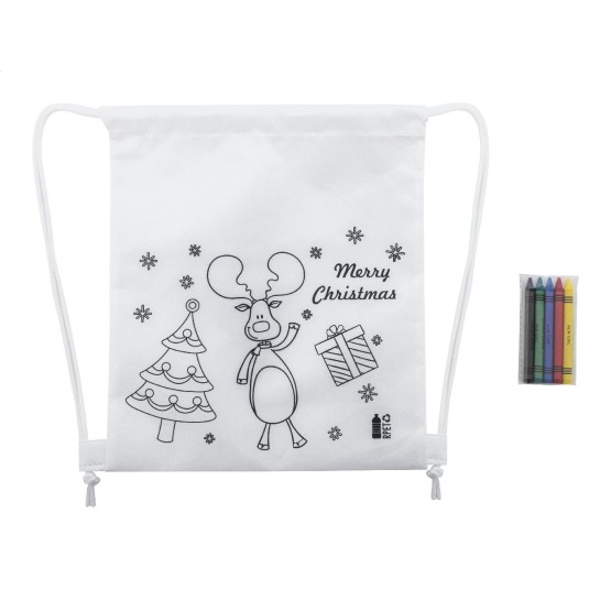 Julfar Bag A colouring Christmas drawstring bag
