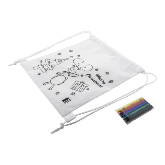 Julfar Bag A colouring Christmas drawstring bag